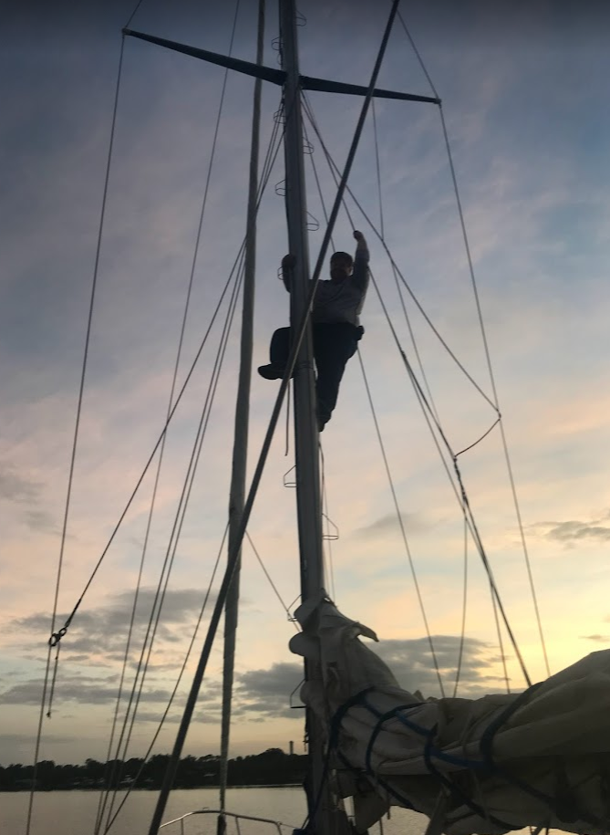 Retrieving the spinnaker pole line