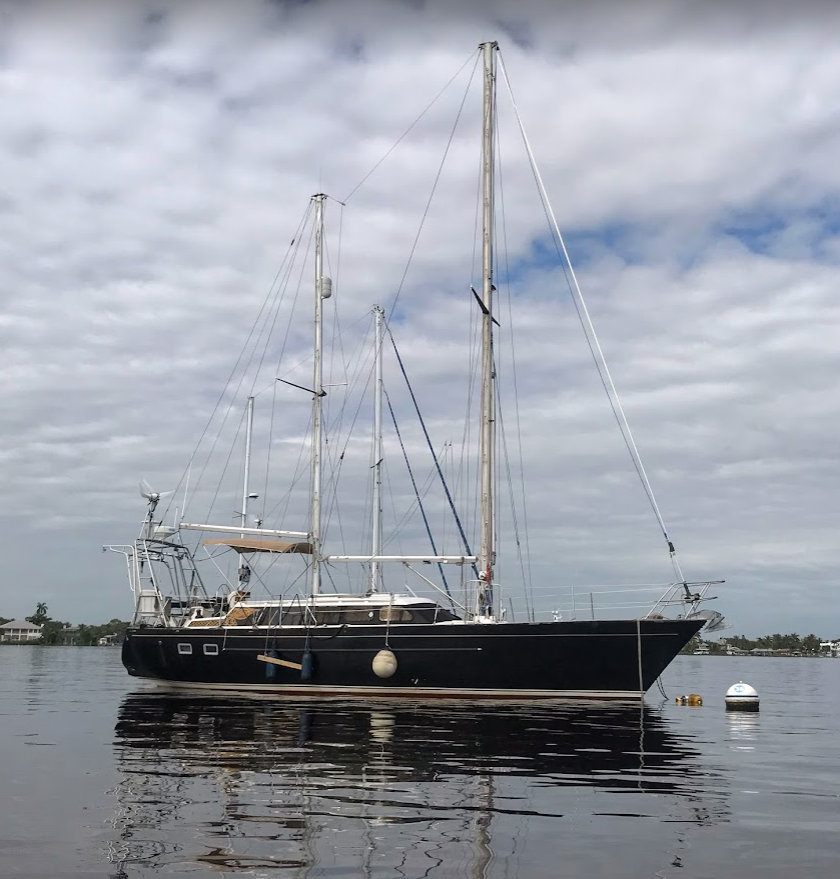 Strider at a mooring ball